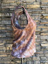 Load image into Gallery viewer, Women’s XL V-Neck Ribbed Cropped Geode Tank Top in ‘Iron Rust’
