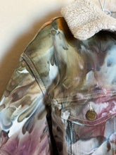 Load image into Gallery viewer, Custom Ice Dyed Sherpa Lined Jacket in ‘Rustic Rainbow’
