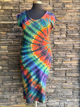 Load image into Gallery viewer, Women’s Large (can fit an XL, too) Upcycled U-Neck 100% cotton Midi Dress in ‘Bold As Love
