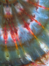 Load image into Gallery viewer, Women’s XL V-Neck Short Sleeved Rayon Shirt in ‘Pinot Sage &amp; Teal’
