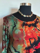 Load image into Gallery viewer, Women’s Large Reverse Geode 3/4 Sleeve Swing Tunic in ‘Sonora Sunrise Stone’
