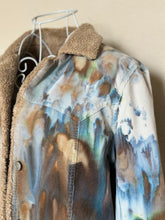 Load image into Gallery viewer, Women’s Medium Upcycled Sherpa Lined Corduroy Jacket in ‘Blue Gray’
