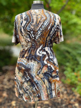 Load image into Gallery viewer, Women’s Large Geode Kimono Style Dress in ‘Turkey Tail Mushroom’
