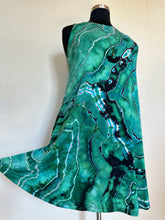 Load image into Gallery viewer, Custom Reverse Geode Sleeveless Swing Dress in ‘Malachite’ for Brenda
