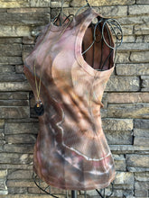 Load image into Gallery viewer, Women’s Medium Geode Fitted Ribbed Tank Top in ‘Turkey Tail Mushroom’
