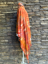 Load image into Gallery viewer, 100% Rayon Scarf with Fringe in ‘Harvest Fire’
