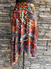 Load image into Gallery viewer, Women’s Small Geode Asymmetrical Draped Midi Skirt in ‘Midnight Ember’

