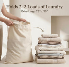 Load image into Gallery viewer, XL 100% Cotton Laundry Tote Bag with Drawstring in ‘Bronzed Jade’ Spiral
