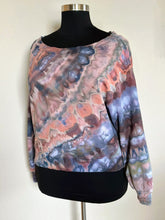 Load image into Gallery viewer, Women’s Large (fits like an XL) Off Shoulder Sweatshirt in ‘Flint Stone’
