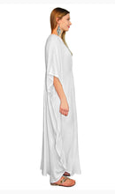 Load image into Gallery viewer, Women’s One Size (fits S-XL best) 100% Rayon Ibiza Geode Caftan in ‘Boulder Turquoise’
