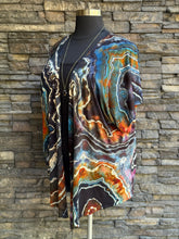 Load image into Gallery viewer, Custom Reverse Geode Kimono in ‘Midnight Jasper’ for Rosie
