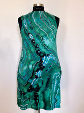 Load image into Gallery viewer, Custom Reverse Geode Sleeveless Swing Dress in ‘Malachite’ for Brenda
