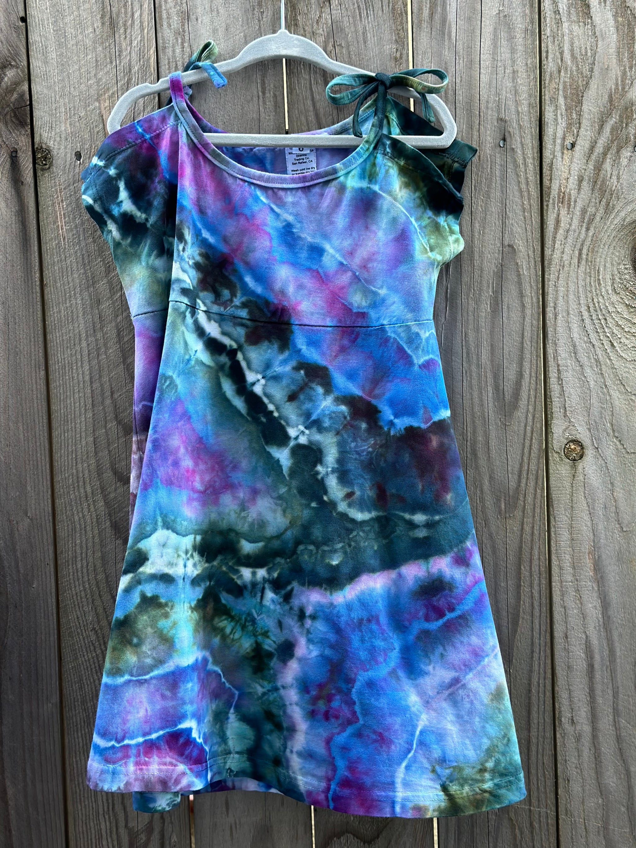 Toddler 6T Geode Tie Top Split Sleeve Dress in Abalone