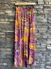 Load image into Gallery viewer, Women’s Large Geode 100% Rayon Split-Leg Wide-Leg Pants in ‘Black Cherry Gold’
