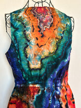 Load image into Gallery viewer, Women’s Small Reverse Geode Cut-Out A-Line Maxi Dress with Pockets in ‘Deep Rainbow’
