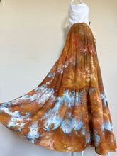 Load image into Gallery viewer, Women’s L/XL Rayon Tiered Maxi Skirt with Pockets in ‘Copper Canyon’
