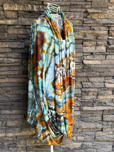 Load image into Gallery viewer, Geode XL Seamless Bali Rayon Jersey Infinity Scarf in ‘Boulder Turquoise’
