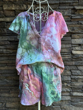 Load image into Gallery viewer, Women’s Small (4/6) Geode Cotton Gauze Top &amp; Short Outfit Set in ‘Tide Pool’

