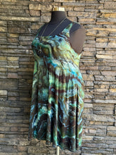Load image into Gallery viewer, Women’s XXL Geode Square Neck Dress with Pockets in ‘Moss Agate’
