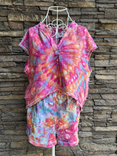 Load image into Gallery viewer, Women’s Large 100% Cotton Gauze 2 Piece Shorts &amp; Top Boutique Set in ‘Bird Song’
