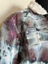 Load image into Gallery viewer, Custom Sherpa Lined Denim Jacket in ‘Brushed Steel’ for Sharlla
