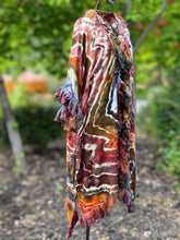 Load image into Gallery viewer, Women’s Free People One Size (Fits M-2X best) Geode Fringe Bohemian Kimono in ‘Rustic Rainbow’
