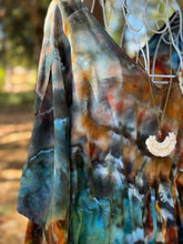 Load image into Gallery viewer, Women’s One Size (S-3X) Geode 100% Rayon Tie Front Caftan Dress in ‘Rooster’
