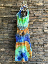 Load image into Gallery viewer, Women’s Medium Geode V-Neck Skater Dress with Pockets in ‘Azurite’
