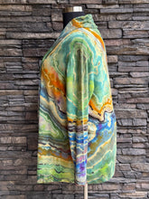 Load image into Gallery viewer, Custom Reverse Geode Athelta Cardigan in ‘Oil Slick’ for Walter
