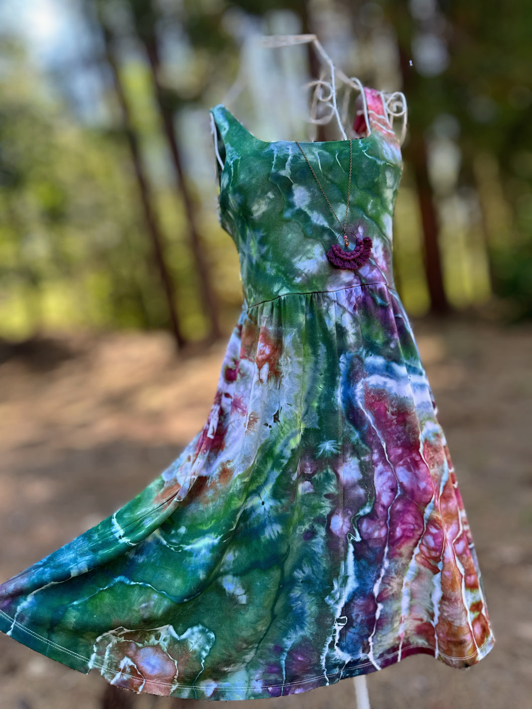 Women’s XS Geode Square-neck Ballet Dress with Pockets in ‘Tide Pool’