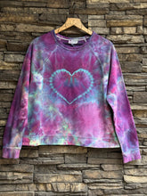 Load image into Gallery viewer, Women’s XL 100% Cotton Crewneck Sweatshirt with Heart in ‘Northern Lights’
