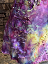 Load image into Gallery viewer, Women’s Size 6 Distressed Denim Mini Skirt in ‘Alchemist’
