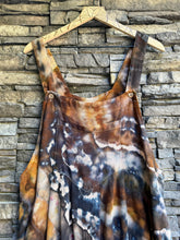 Load image into Gallery viewer, Women’s Large Geode Wide-Leg Linen/Rayon Overalls in ‘Turkey Tail Mushroom’
