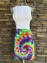 Load image into Gallery viewer, Women’s Large Bodycon Mini Skirt in ‘Cosmic Eyes’ Spiral
