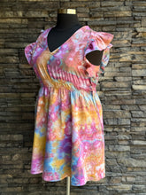 Load image into Gallery viewer, Women’s XL Geode Flutter Sleeve Dress with Pockets in ‘Bird Song’
