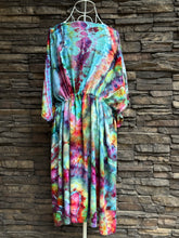 Load image into Gallery viewer, Women’s One Size (fits S-2X best) 100% Rayon Geode Cinched Kimono Duster in ‘Cosmic Eyes’
