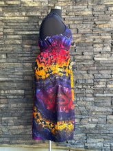 Load image into Gallery viewer, Women’s XL Reverse Geode Spaghetti Strap Midi Dress with Pockets in ‘Sunset in Waikiki’

