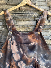 Load image into Gallery viewer, Women’s Large Geode Rayon/Linen Overall Romper Shorts in ‘Turkey Tail Mushroom’
