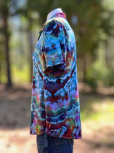 Load image into Gallery viewer, Men’s Large Geode 100% Rayon Button Up Shirt in ‘Cosmic Eyes’
