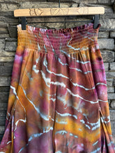 Load image into Gallery viewer, Women’s Large Geode 100% Rayon Split-Leg Wide-Leg Pants in ‘Black Cherry Gold’
