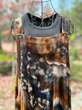 Load image into Gallery viewer, Women’s Large Geode Wide-Leg Linen/Rayon Overalls in ‘Turkey Tail Mushroom’
