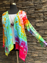 Load image into Gallery viewer, Women’s Large Geode Open Front Cardigan with Pockets in ‘Electric Rainbow’
