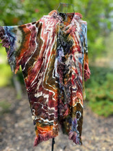 Load image into Gallery viewer, Women’s Free People One Size (Fits M-2X best) Geode Fringe Bohemian Kimono in ‘Rustic Rainbow’
