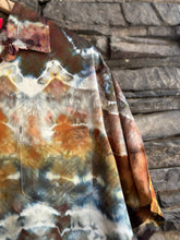 Load image into Gallery viewer, Men’s Large Geode 100% Rayon Button Up Shirt in ‘Golden Hour’
