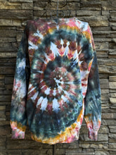 Load image into Gallery viewer, Women’s Medium Oversized 100% Organic Cotton Burt’s Bees Spiral Sweatshirt in ‘Pinot Sage &amp; Teal’
