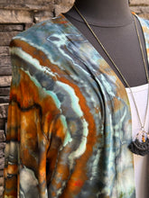 Load image into Gallery viewer, Women’s Medium (can fit a large, too) Geode Hand-sewn Bell Sleeved Kimono with Pockets in ‘Boulder Turquoise’
