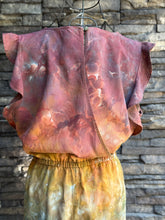 Load image into Gallery viewer, Custom Flutter Sleeve Jumpsuit in ‘Rustic Rainbow’ for Meaghan
