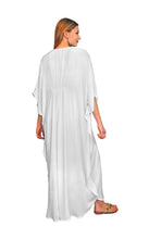 Load image into Gallery viewer, Women’s One Size Plus Geode 100% Rayon Ibiza Caftan in ‘Boulder Turquoise’
