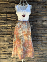 Load image into Gallery viewer, Women’s Medium Tie-waist Soft Denim Midi Skirt in ‘Blush Oasis’
