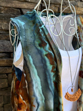 Load image into Gallery viewer, Women’s Medium Geode Sleeveless Cardigan with Pockets in ‘Boulder Turquoise’
